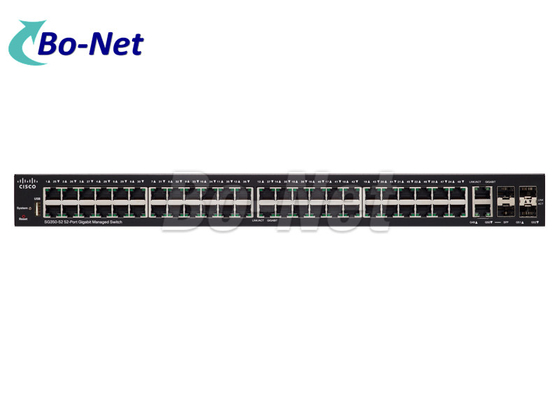 48 Port Used Cisco Switches 2 SFP Port 256 MB Flash W/ MGBLH1 SFP SG350-52-K9-CN